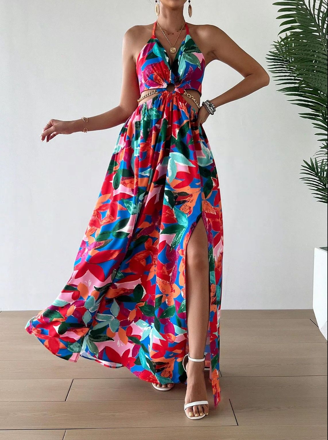 TNL: Floral Tie Back Dress