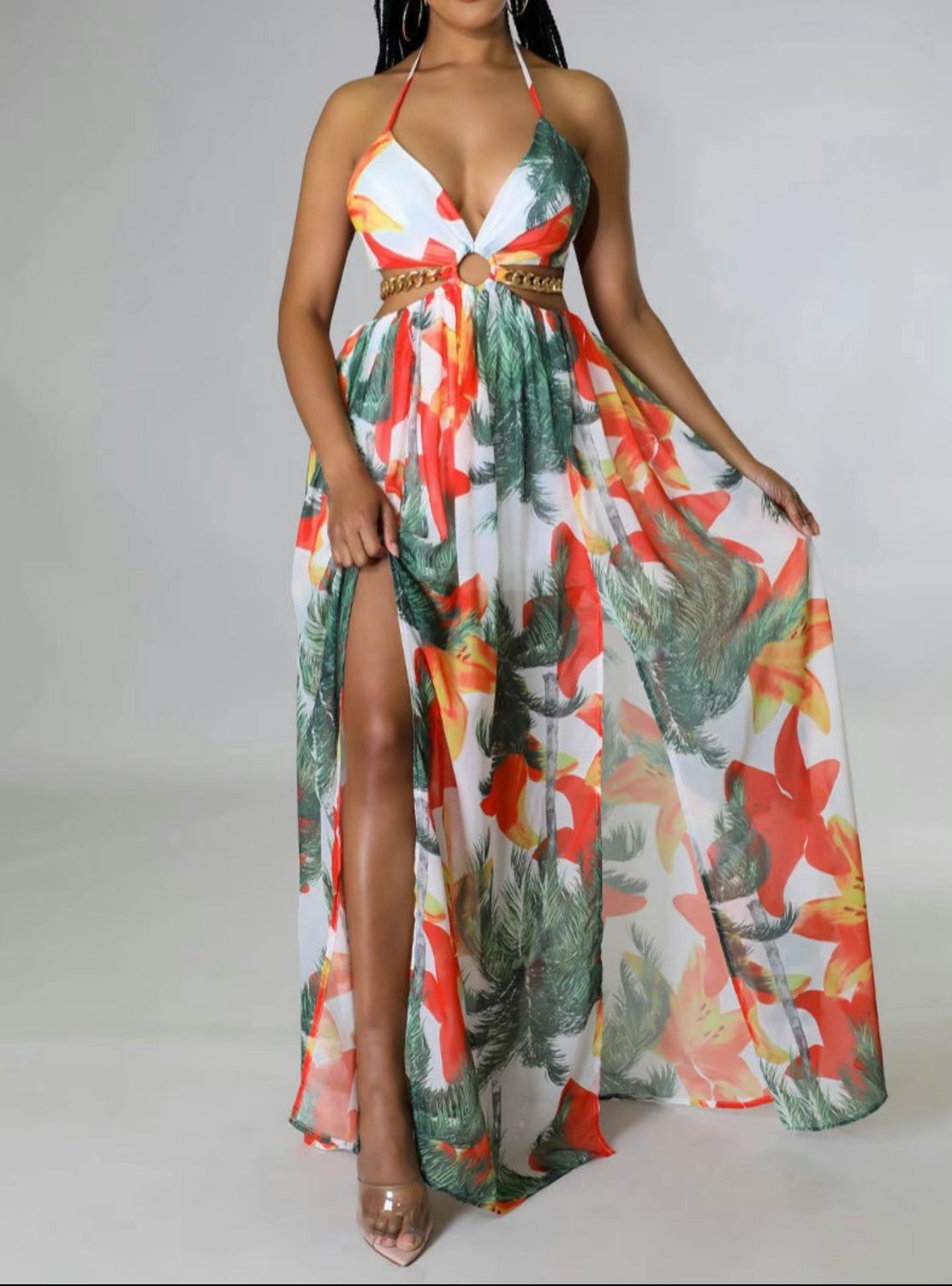 TNL: Floral Tie Back Dress