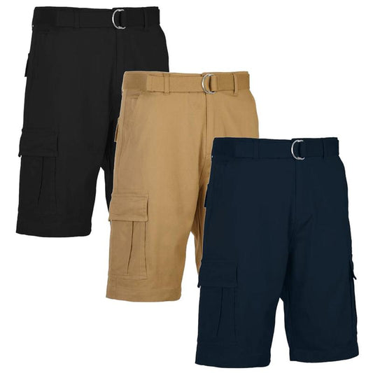 TNL:  3-Pack Cotton Stretch Cargo Shorts