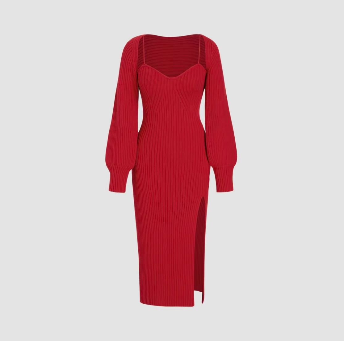 2-Piece Set Sweater Dress [Plus Sizes]