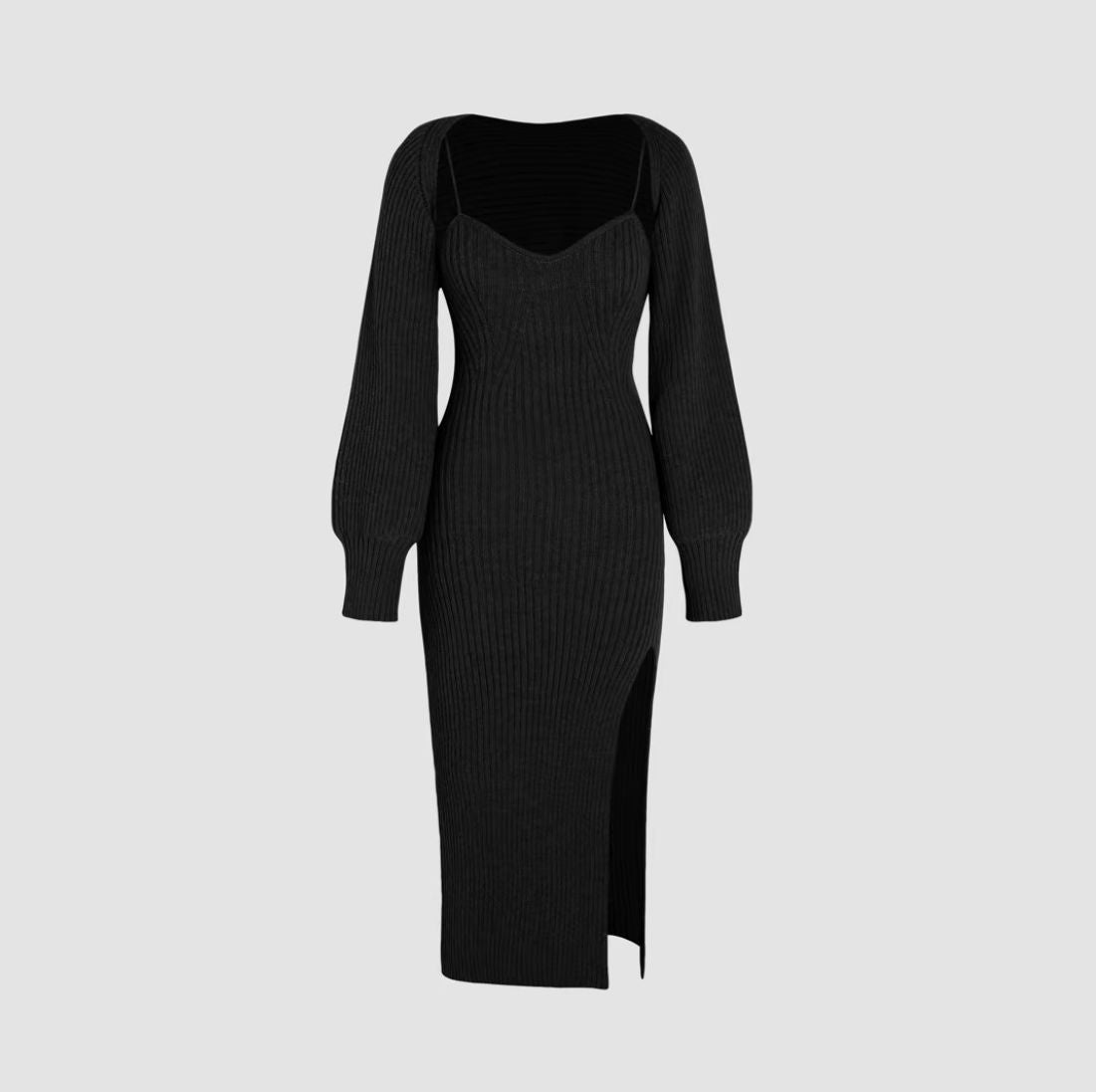 2-Piece Set Sweater Dress [Plus Sizes]