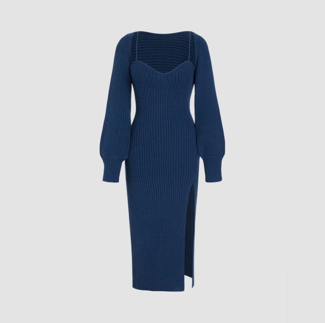 2-Piece Set Sweater Dress [Plus Sizes]