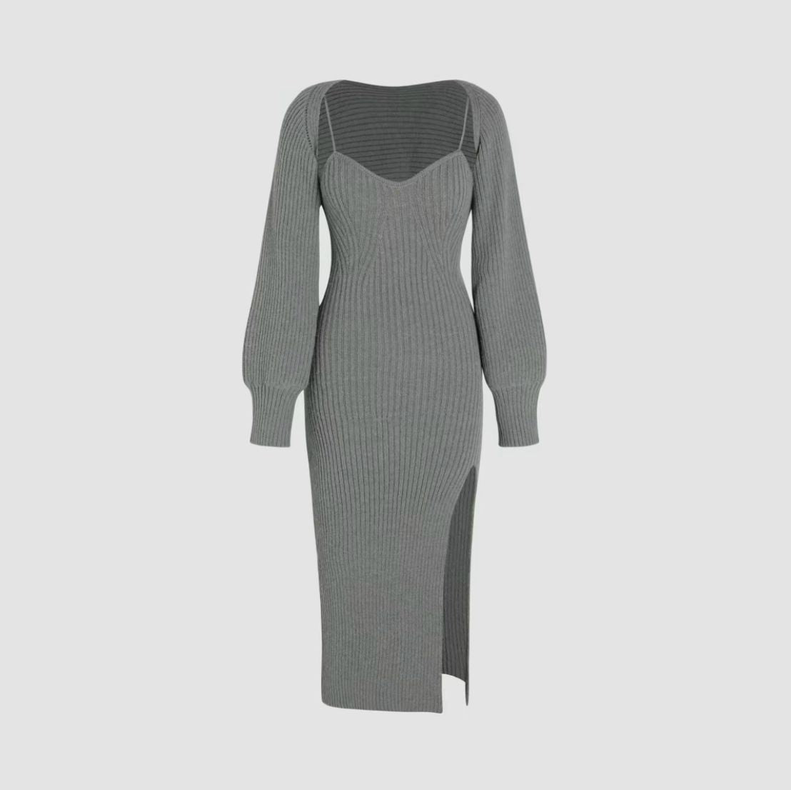 2-Piece Set Sweater Dress [Plus Sizes]