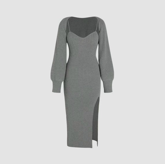 2-Piece Set Sweater Dress [Plus Sizes]