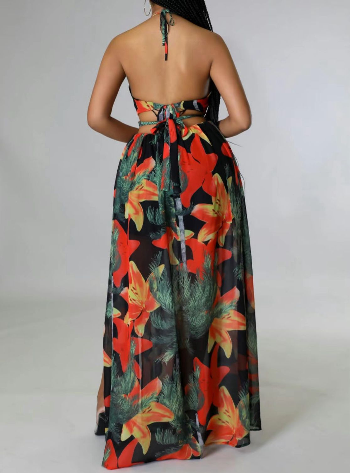 TNL: Floral Tie Back Dress
