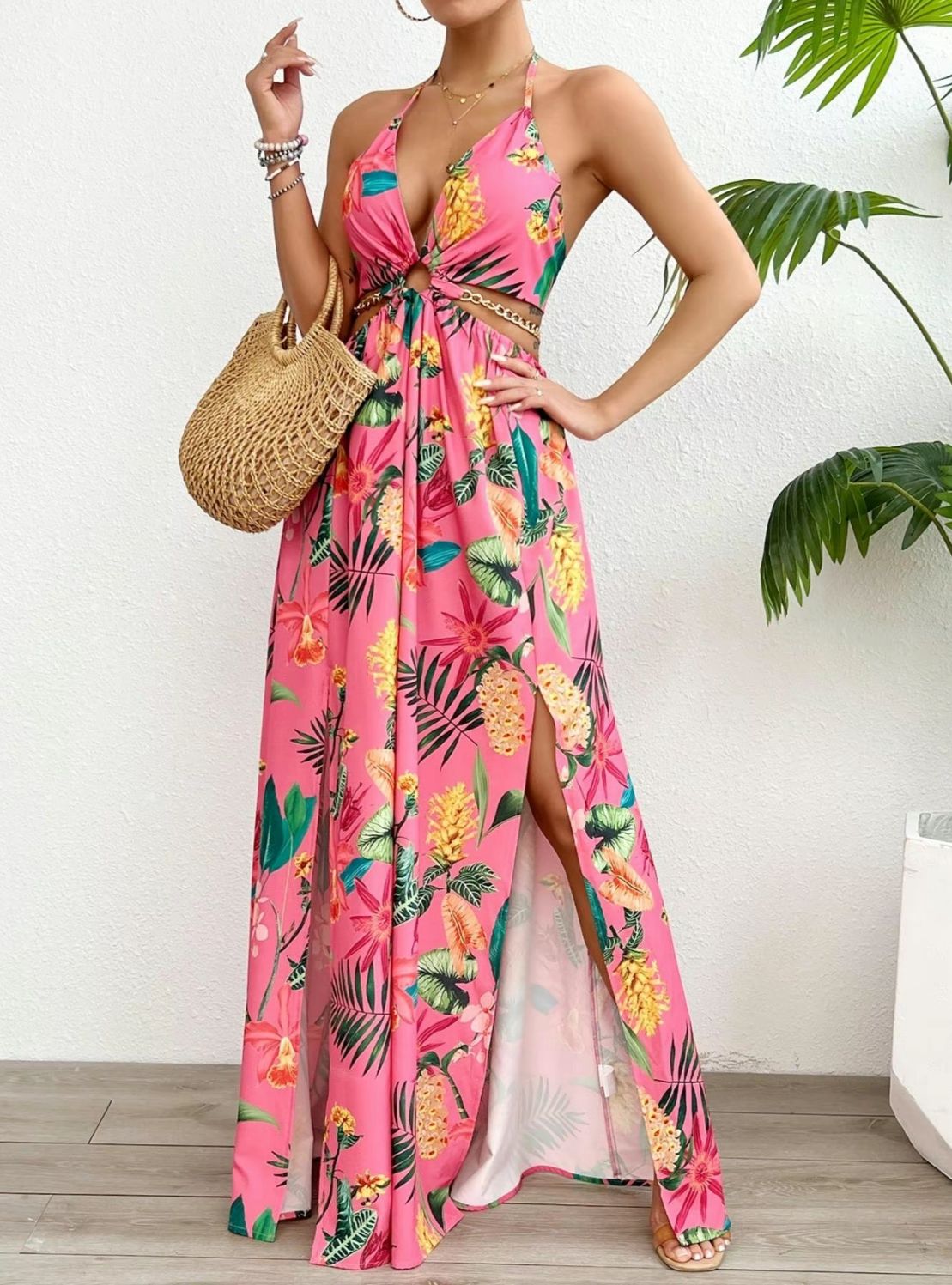 TNL: Floral Tie Back Dress