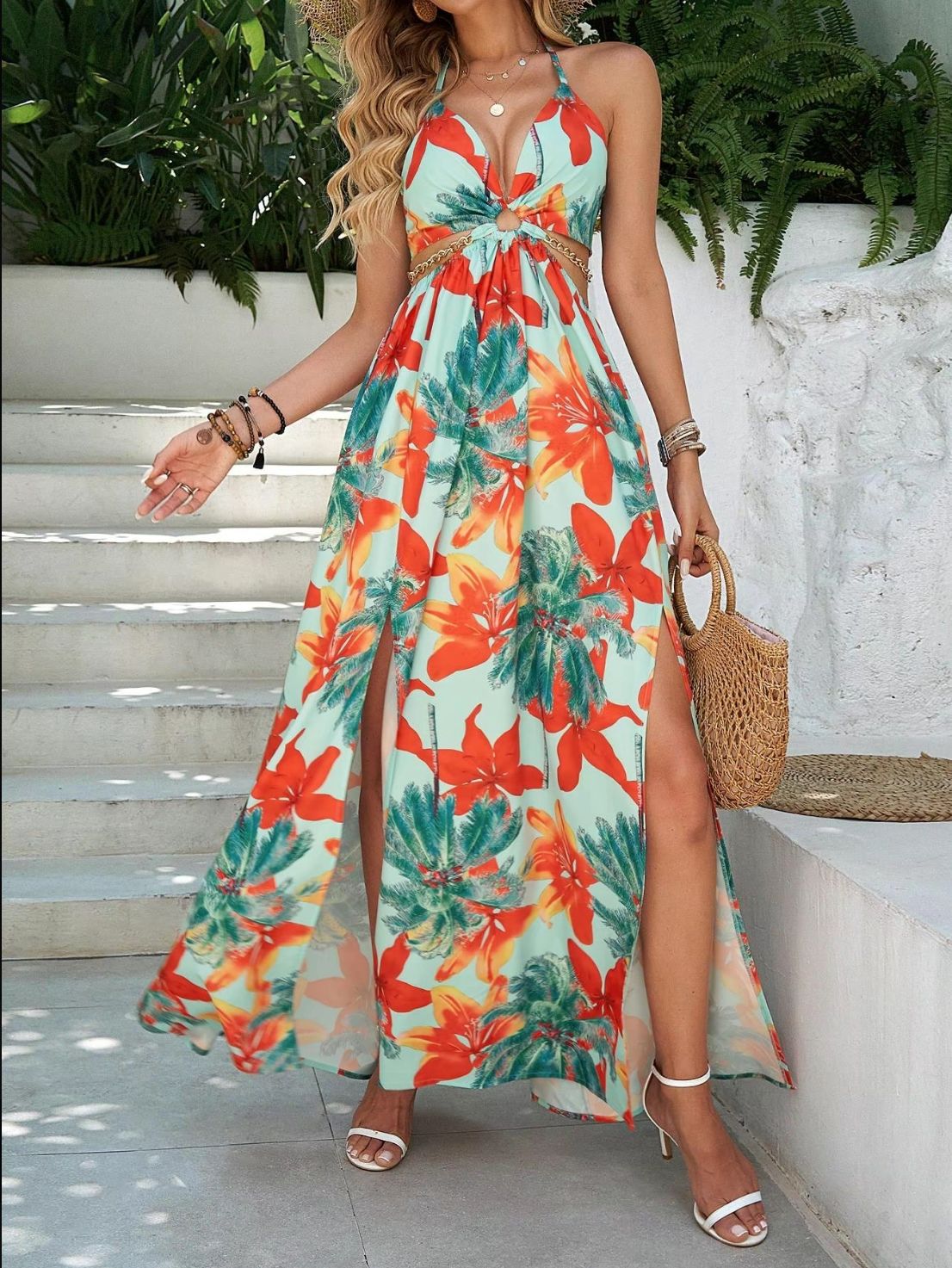 TNL: Floral Tie Back Dress