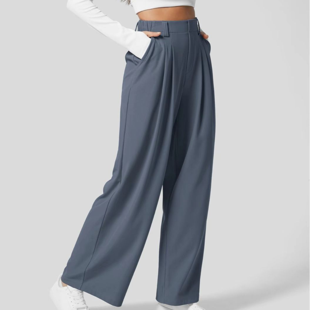 High Waisted Wide Leg Waffle Pants
