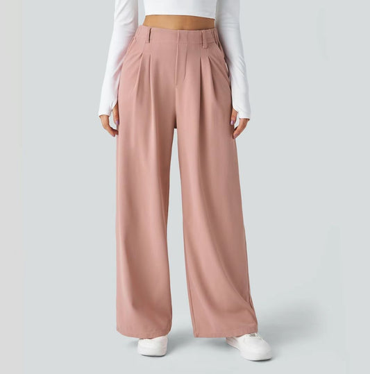High Waisted Wide Leg Waffle Pants